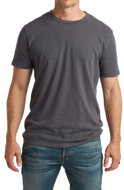 Rowan Asher Standard Slub Cotton T-shirt In Basalt