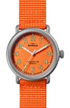 Shinola Runwell Field Nylon Strap Watch, 41mm In Orange