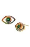 Kurt Geiger Evil Eye Stud Earrings In Multi