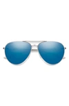 SMITH LAYBACK 60MM CHROMAPOP™ POLARIZED AVIATOR SUNGLASSES