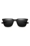 Smith Lowdown 54mm Chromapop™ Polarized Square Sunglasses In Matte Black / Black
