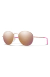 Smith Prep 53mm Polarized Round Sunglasses In Gold / Rose / Rose Gold