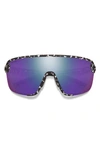 Smith Bobcat 135mm Chromapop™ Shield Sunglasses In Matte Black Marble / Violet