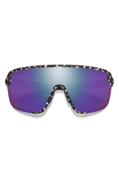 Smith Bobcat 135mm Chromapop™ Shield Sunglasses In Matte Black Marble / Violet