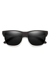 Smith Lowdown 56mm Chromapop Polarized Browline Sunglasses In Matte Black / Black