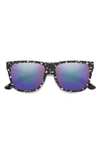 Smith Lowdown 2 55mm Chromapop™ Polarized Square Sunglasses In Matte Black Marble / Violet