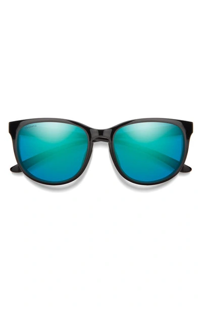 Smith Lake Shasta 56mm Chromapop™ Polarized Sunglasses In Black / Opal Mirror