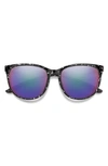 Smith Lake Shasta 56mm Chromapop™ Polarized Sunglasses In Black Marble / Violet Mirror