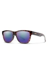 Smith Lowdown Slim 2 53mm Chromapop™ Polarized Square Sunglasses In Tortoise / Violet Mirror