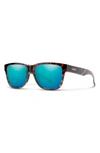 Smith Lowdown Slim 2 53mm Chromapop™ Polarized Square Sunglasses In Tortoise / Opal Mirror