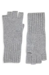 Nordstrom Recycled Cashmere Blend Fingerless Gloves In Grey Heather