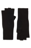 Nordstrom Recycled Cashmere Blend Fingerless Gloves In Black Rock