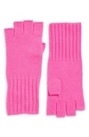 Nordstrom Recycled Cashmere Blend Fingerless Gloves In Pink Flash