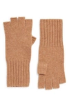Nordstrom Recycled Cashmere Blend Fingerless Gloves In Tan Cashew