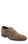 Nordstrom Dale Cap Toe Monk Strap Shoe In Grey Light