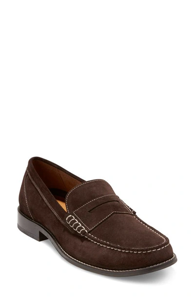 Cole Haan Pinch Grand Penny Loafer In Brown Suede