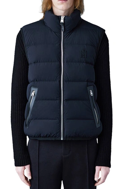 Mackage Fisher Water Repellent Down Vest In Black