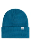 Druthers Organic Cotton Waffle Knit Beanie In Blue