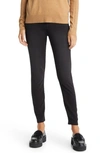 Hue Game Changing High Rise Skinny Denim Leggings In Black Wash