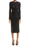 Dolce & Gabbana Sequin Embellished Midi Dress In N0000 Nero