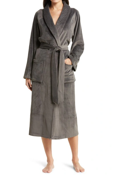 Barefoot Dreams Women's Luxechic Long Dressing Gown In Carbon