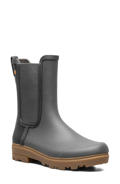 Bogs Holly Tall Waterproof Chelsea Boot In Dark Gray