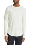 Goodlife Tri-blend Long Sleeve Scallop Crew T-shirt In Seed