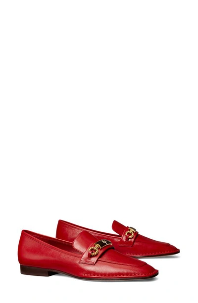 Tory Burch Perrine Square Toe Loafer In Rot