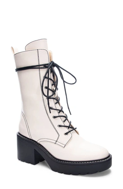 Chinese Laundry Harker Combat Lug Boot In Cream