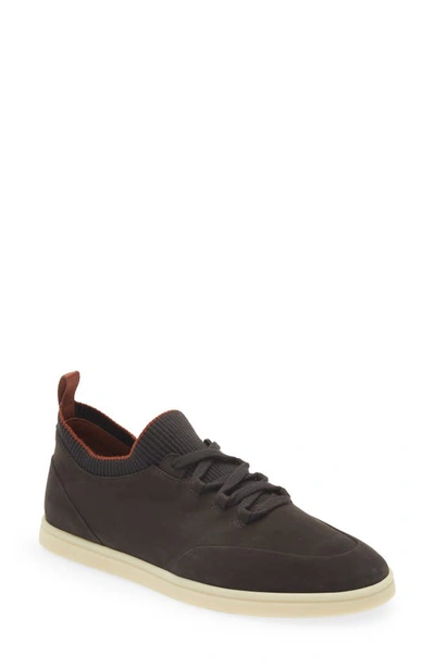 Loro Piana Soho Leather Sneaker In Charcoal