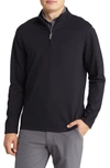 Mizzen + Main Proflex Performance Quarter Zip Golf Pullover In Charcoal Heather