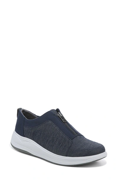 Bzees Take It Easy Sneaker In Navy Shimmer Fabric