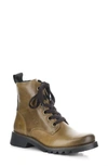 Fly London Ragi Combat Boot In 016 Camel Rug