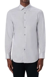 Bugatchi Men's James Ooohcotton Sport Shirt - Chambray Print In Platinum