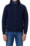 Bugatchi Men's Mock-neck Waffle Performance Jacket In Navy