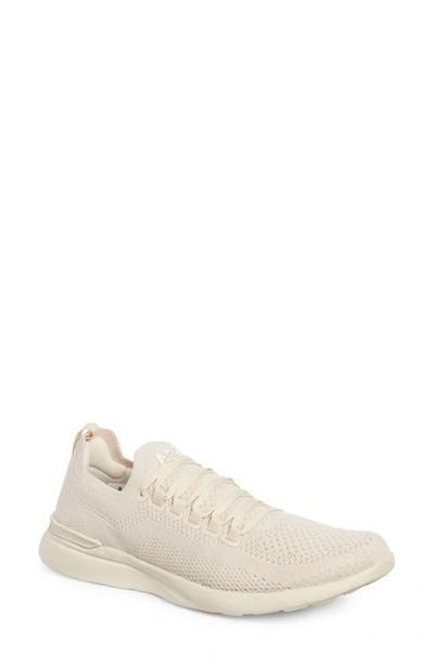 Apl Athletic Propulsion Labs Techloom Breeze Knit Running Shoe In Parchment/parchment/pristine
