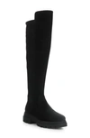 Bos. & Co. Jemmy Waterproof Over The Knee Boot In Black Suede/ Suede Stretch