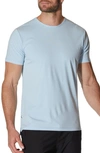 Cuts Trim Fit Split Hem Crewneck T-shirt In Sky