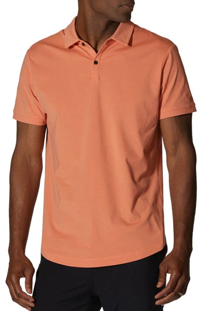 Cuts Trim Fit Cotton Blend Polo In Adobe