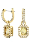 Swarovski Gold-tone Millenia Crystal Drop Earrings