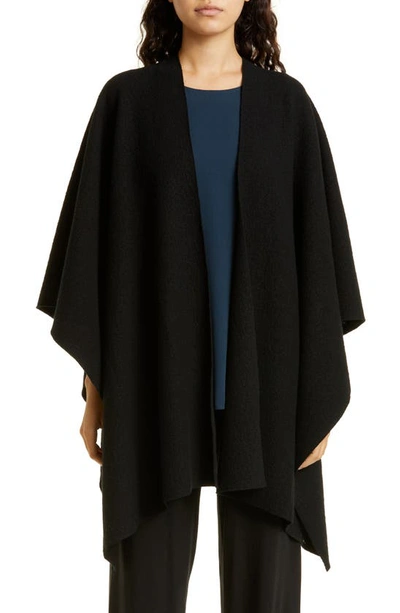 Eileen Fisher Wool Shawl In Black