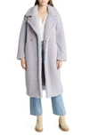 Ugg Gertrude Long Teddy Coat In Cloudy Grey