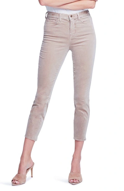 L Agence Margot Velvet High-rise Skinny Ankle Jeans In Dusk