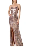 DRESS THE POPULATION TORI SEQUIN MERMAID GOWN