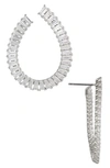 Nadri Chateau Crystal Front To Back Earrings In Rhodium