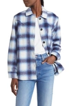 Rails Tripp Plaid Button Down Shirt Jacket In Azure Sapphire