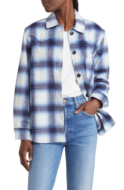 Rails Tripp Plaid Button Down Shirt Jacket In Azure Sapphire