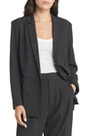 RAILS JAC PINSTRIPE DOUBLE BREASTED STRETCH TWILL BLAZER