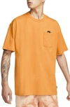 Nike Men's  Sportswear Premium Essentials Pocket T-shirt In Kumquat/black
