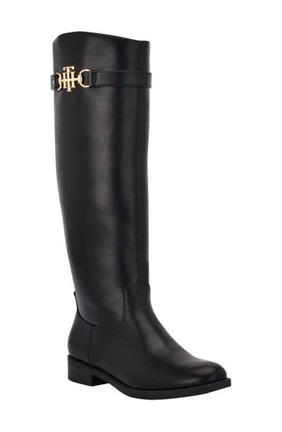 Tommy Hilfiger Women's Inezy Riding Boots Women's Shoes In Dark